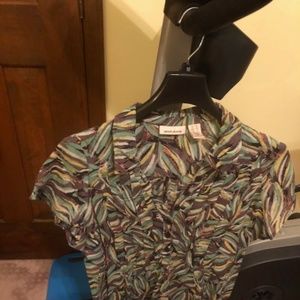 Dkny Women's Muti Colored Top Size XL